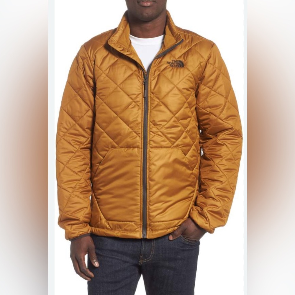 THE NORTH FACE Men’s Cervas Quilted Insulated Jacket – Brown (Size Small)